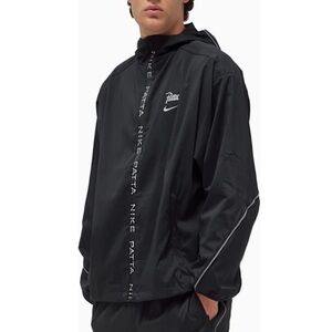 Black Men's Lightweight Hooded Nike x Patta Running Team Full-Zip Jacket